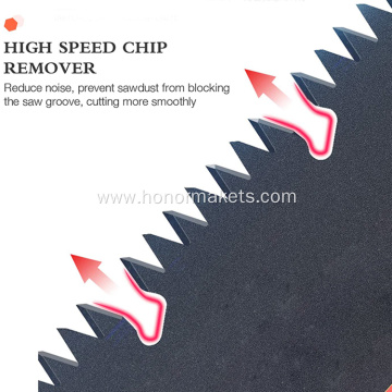 Isunpro 18 inch fast cutting hand saw, wood saw with chip removal device Ergonomic design rubber handle saw